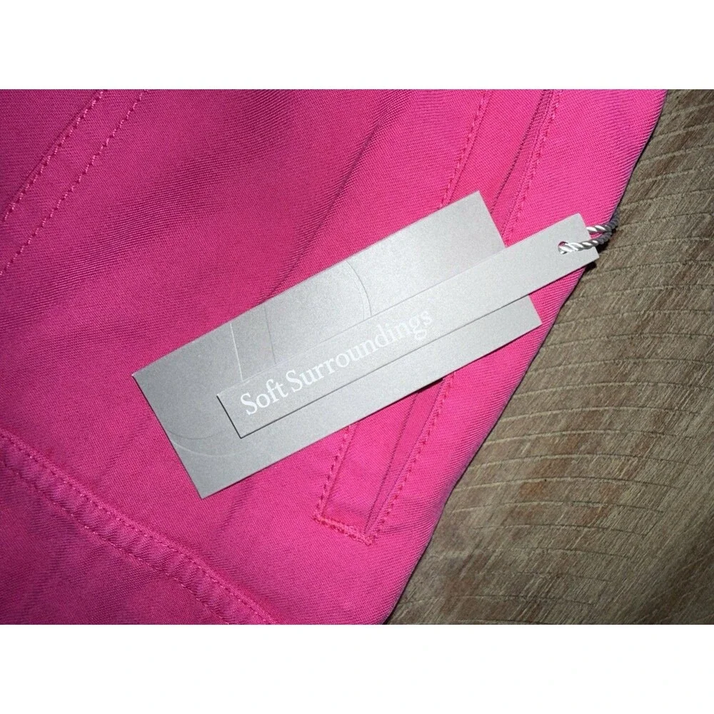 NWT Soft Surroundings 7.5” Pali Shorts Cargo Pockets Pink Womens Size Medium NEW